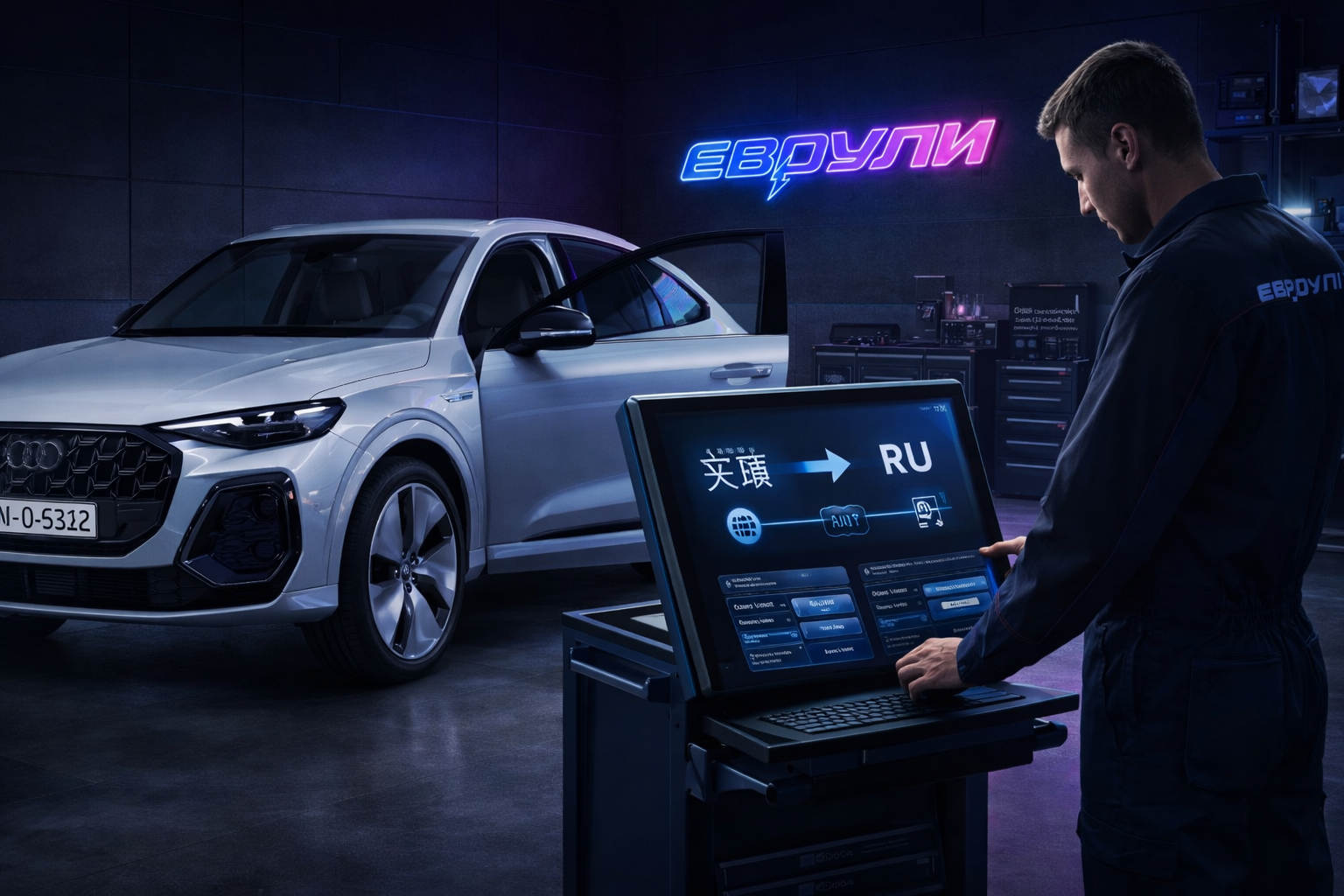 Русификация Audi Q5 e-tron
