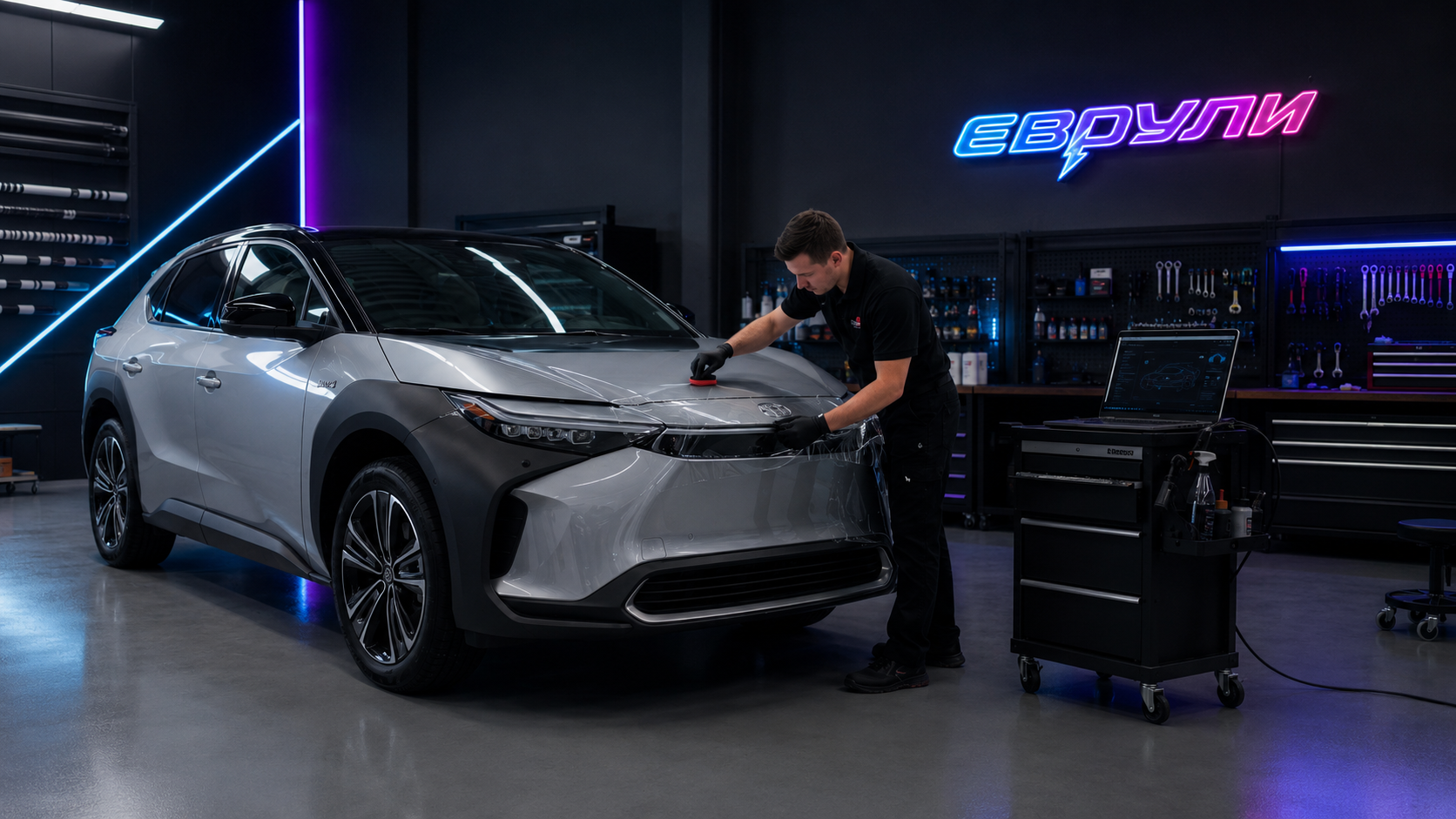 Оклейка антигравийной пленкой Toyota