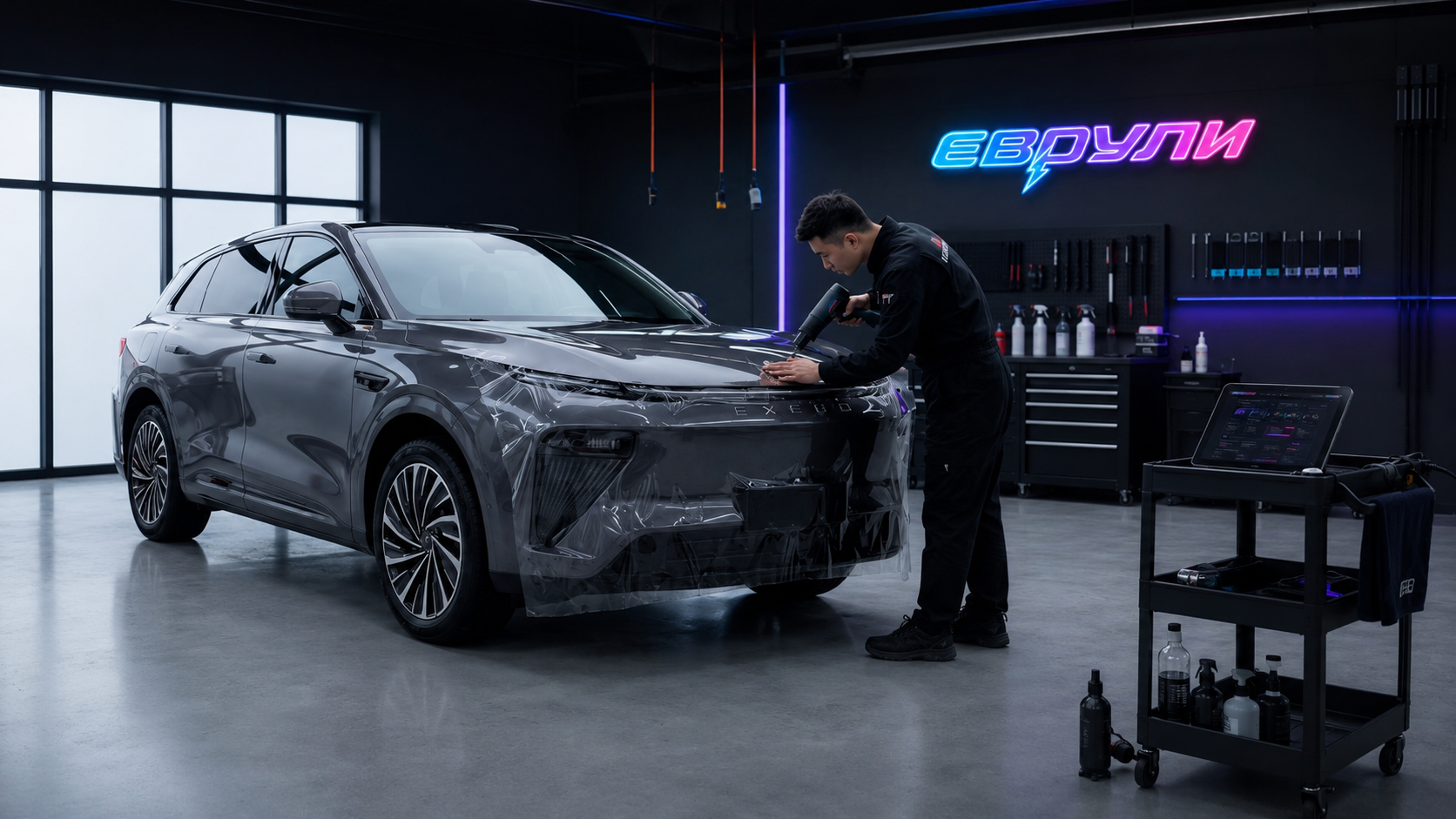 Оклейка антигравийной пленкой Exeed