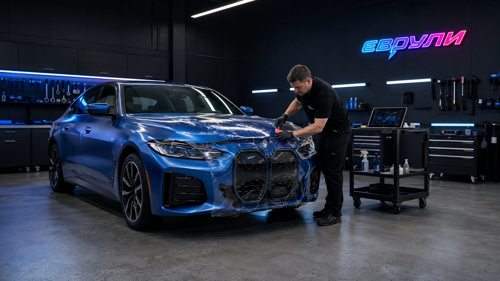 Оклейка антигравийной пленкой BMW